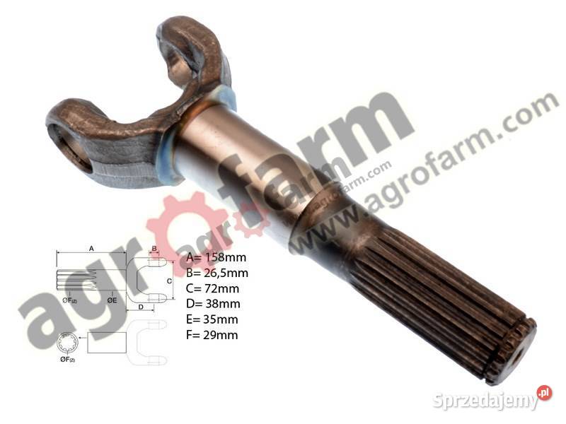 Półoś przedniego mostu Massey Ferguson 6130 6140 Byków