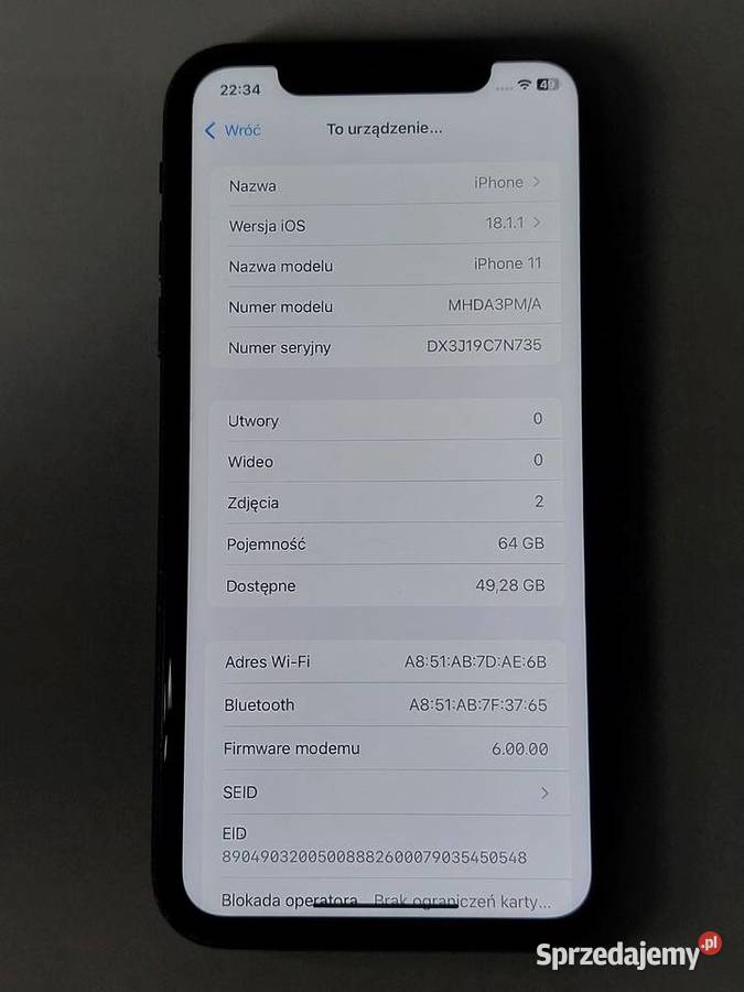 iPhone 11 64GB 82 Czarny Warszawa sprzedam