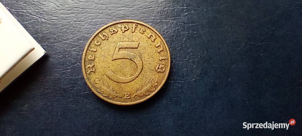 Stare monety 5 fenig 1939 E Niemcy