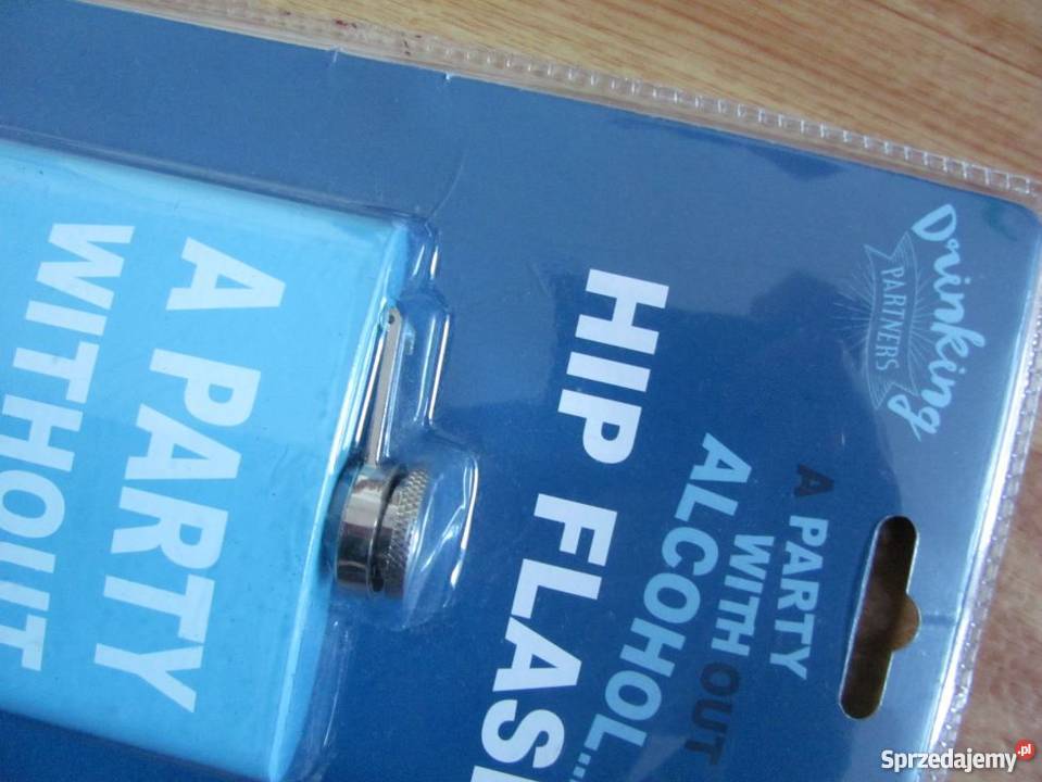 Piersiówka ze stali nierdzewnej niebieska Party Pozostałe Zamość