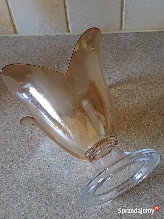 vintage wazon szklany Nowy Targ