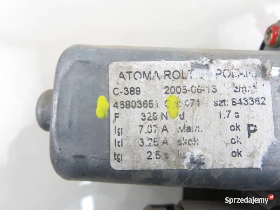 PODNOŚNIK SZYBY PRAWY PRZEDNI FIAT PANDA II