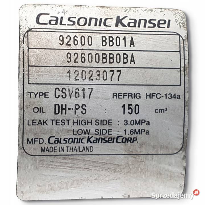 SPRĘŻARKA KLIMATYZACJI Nissan Qashqai 16 16V Chełm