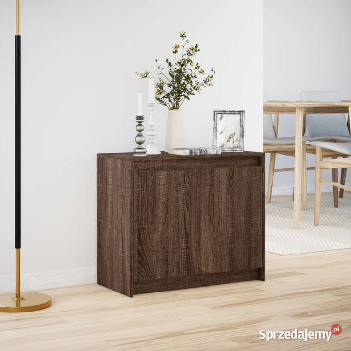 Szafka z LED brązowy dąb 72x34x61 materiał Warszawa