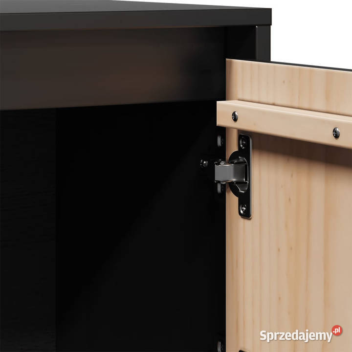 Szafka czarna 74x35x117 lite drewno sosnowe Warszawa