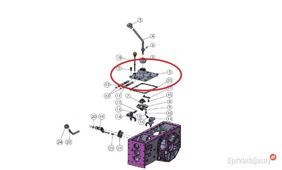 Pokrywa obudowa skrzyni biegów Mitsubishi VST Skrzynia biegów