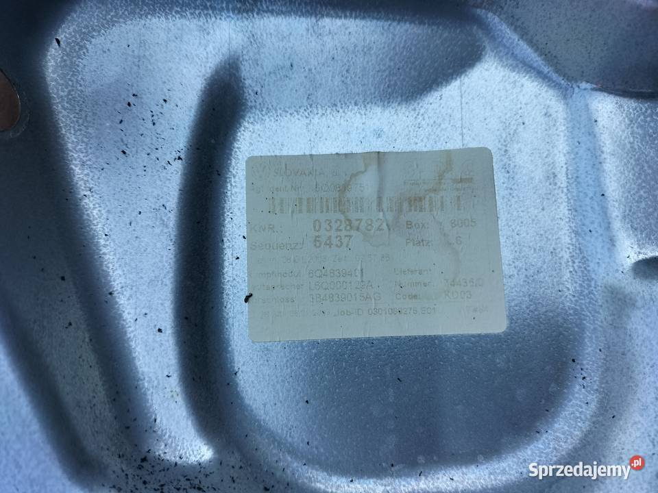 VW POLO 4 9N 6Q0839751 Mechanizm podnoszenia Kamień-Kolonia
