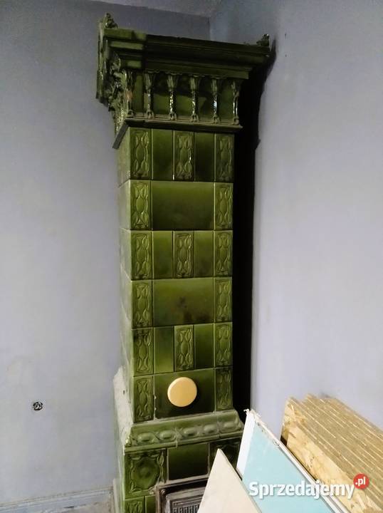 Kafle na Piec Kaflowy Zabytkowy Korona Zielone Piece wolnostojące Laski