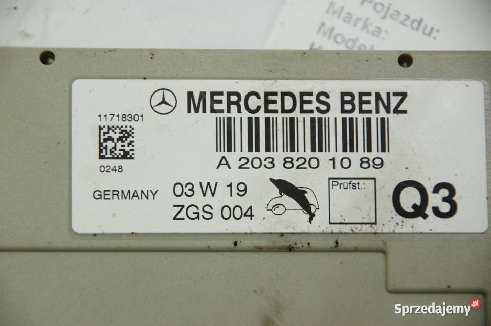 MODUŁ MERCEDES BENZ C 220 CDI KOMBI A2038201089 Lipno