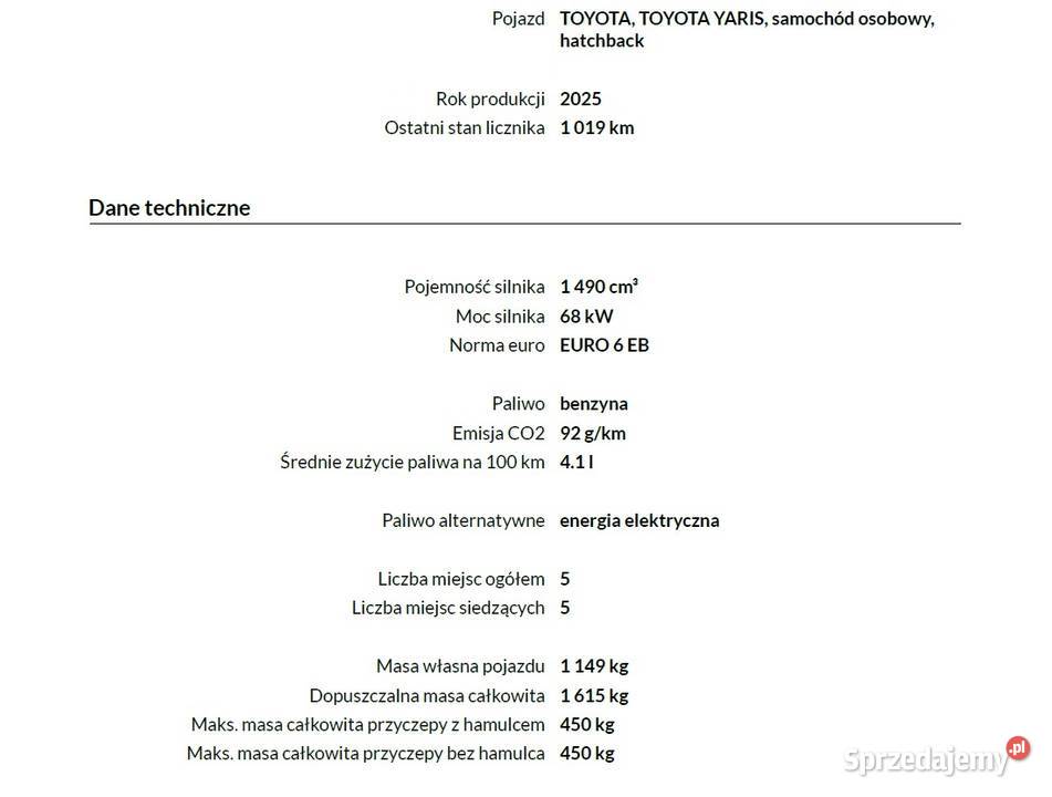 Toyotę Yaris 2025 15VVT HSD STYLE salon POLSKA immobilizer mazowieckie Warszawa