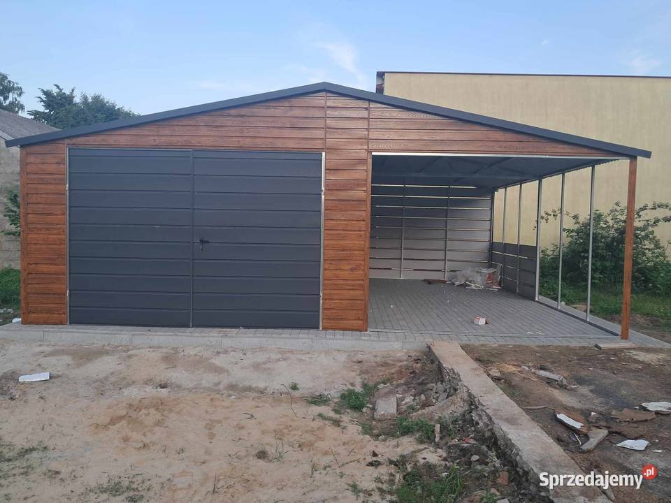 Garaż blaszany WIATA WZMOCNIONY PROFILAMI Kalisz