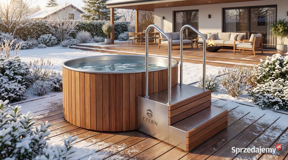 Balia ogrodowa ze stali nierdzewnej drewno małopolskie Andrychów