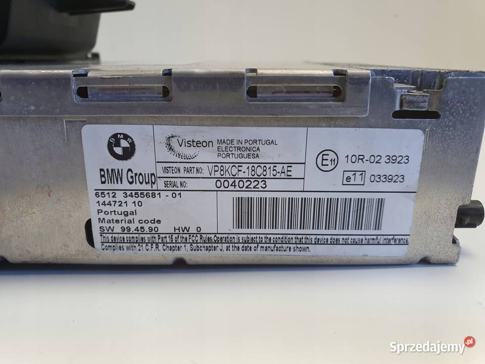 Mini Cooper One R50 R52 R53 RADIO CD 3455681 Rudka