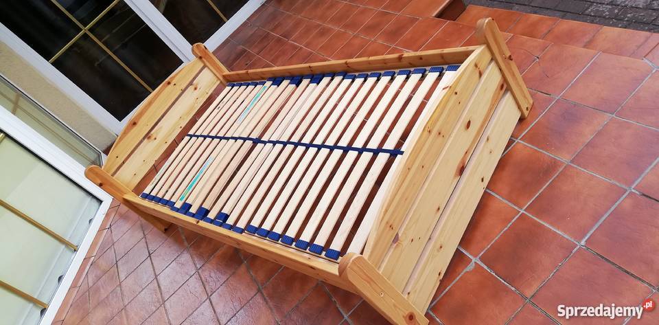 Łóżko drewniane sosnowe rama łóżka materac Łóżka, wersalki i sofy Sulbiny