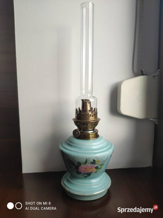 Stara francuska porcelanowa lampa naftowa 34 Kraków sprzedam
