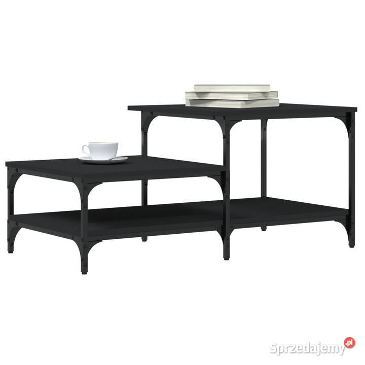 Stolik kawowy czarny 100x505x45 materiał