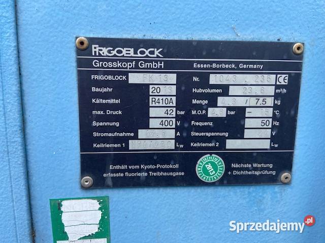 Chłodnica Agregat Frigoblock FK13 2013 lubuskie Maszewo