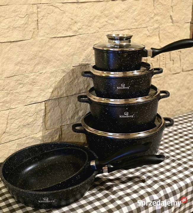 Garnki marmurowe 12 el Łódź