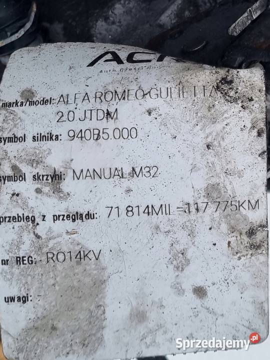 Alfa Romeo Giulietta 20 JTDM MANUALNA SKRZYNIA lubelskie Janów