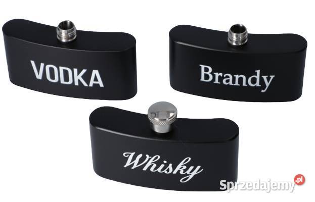 Czarna Piersiówka 10 OZ 3Częściowa z Nadrukiem Ostrowy nad Okszą sprzedam