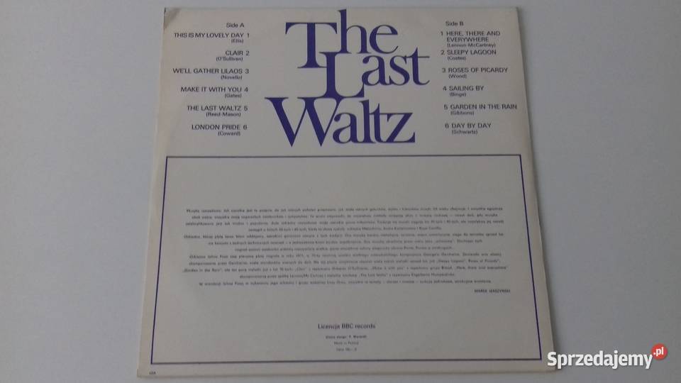 Winyl The Last Waltz The John Fox Orchestra