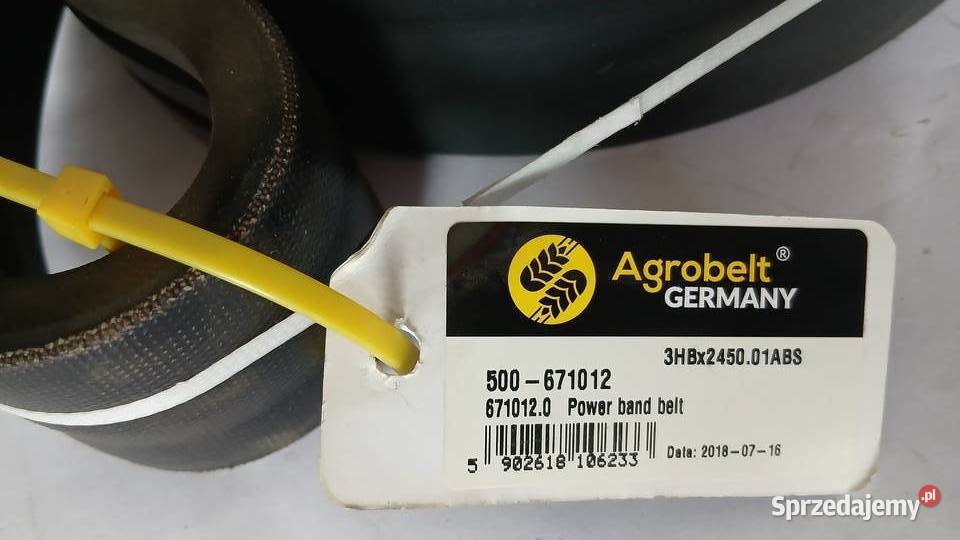 Pas klinowy Deutz Fahr Claas 671012 łódzkie sprzedam