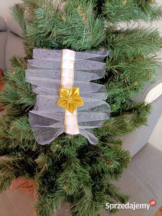 Girlanda na choinkę łańcuch choinkowy organza 1m Cieszyn