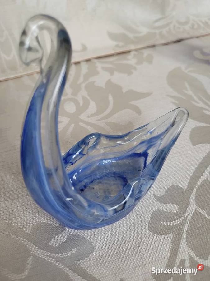 Figurka szkło barwione w masie ŁABĘDZ