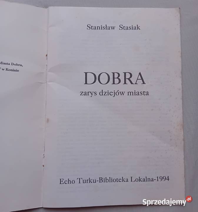 Folder Dobra zarys dziejów Miasta Stanisław Antykwariat sprzedam