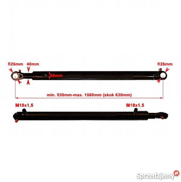 Siłownik Hydrauliczny 50x40 Skok 630 Mocowania Pozostałe Solec Kujawski