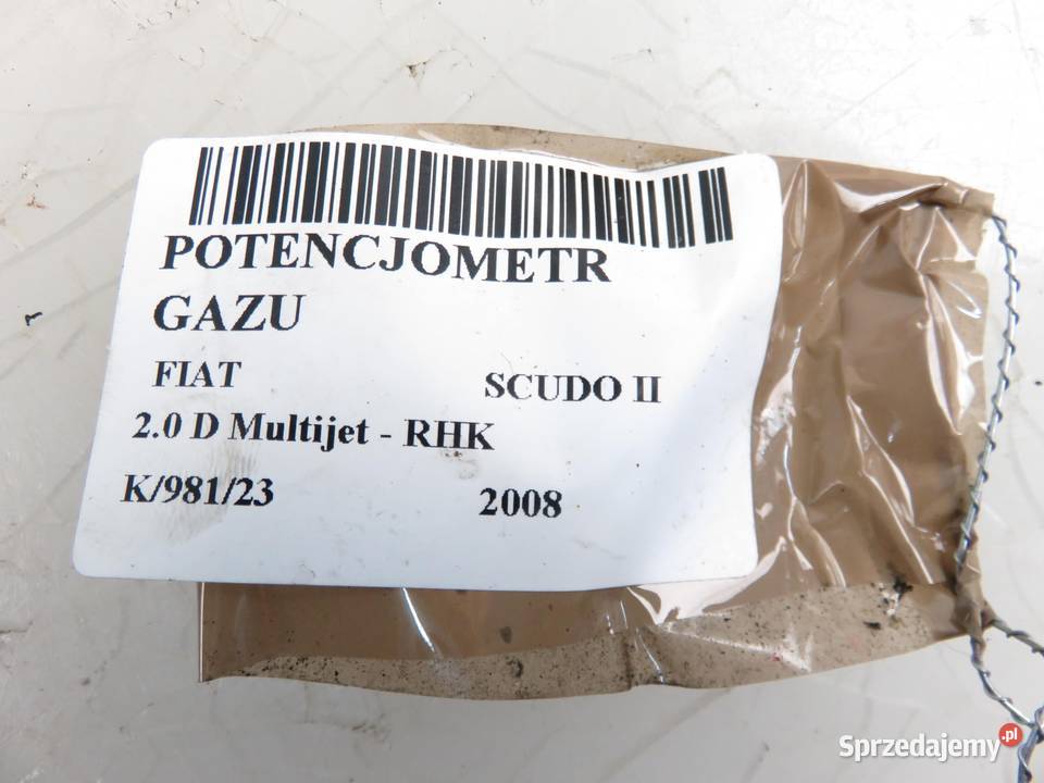 POTENCJOMETR GAZU FIAT SCUDO II 20 D 6PV00908308 sprzedam