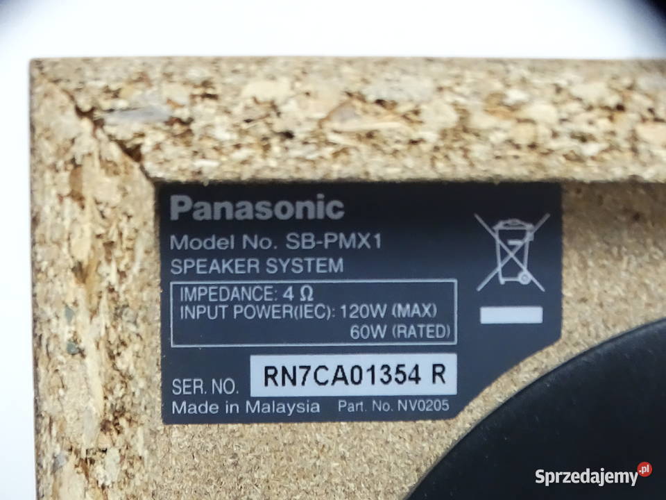 Głośnik Panasonic SBPMX1 Pojedyncza Sztuka 100 Biłgoraj