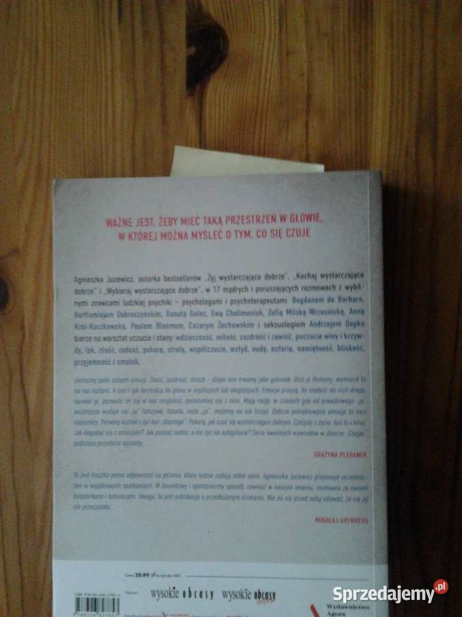 Czując Rozmowy o emocjach książka Autor Jucewicz Kraków sprzedam