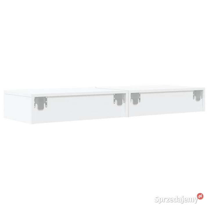 Szafki telewizyjne z LED 2 białe 60x35x155 mazowieckie Warszawa