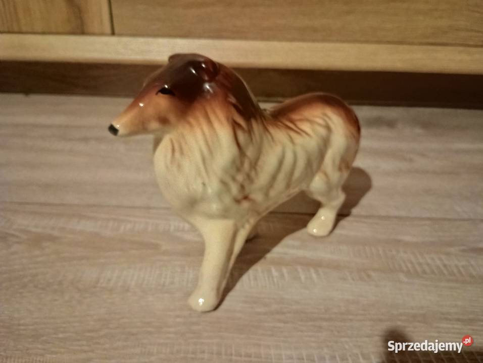 Figurka porcelanowa pies Collie owczarek Szkocki Biłgoraj sprzedam