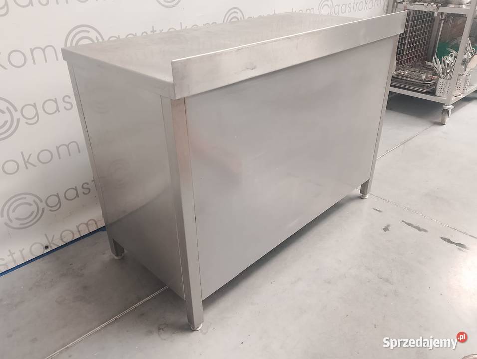 Stół zabudowany z 3 stron 2 półki 120x60x85 Gastronomia