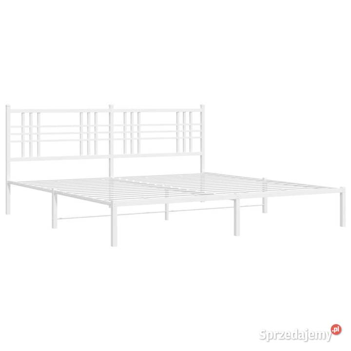 Łóżko Metalowe Białe Rama Łóżka Ze Stelażem 90cm sprzedam
