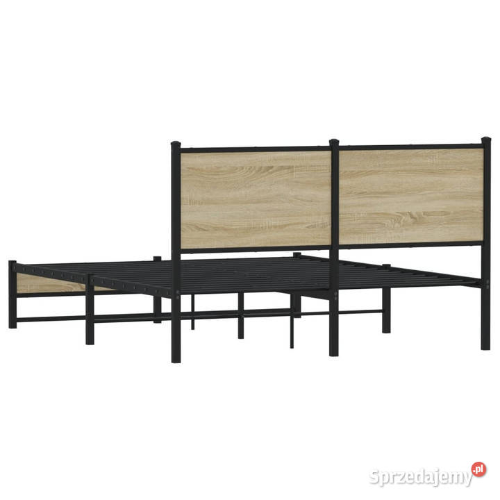 Łóżko Czarne Metalowe Rama Łóżka Metalowa Ze 142cm mazowieckie sprzedam