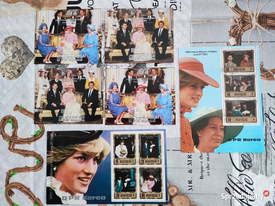 zestaw 1 znaczków księżna Diana Myszków