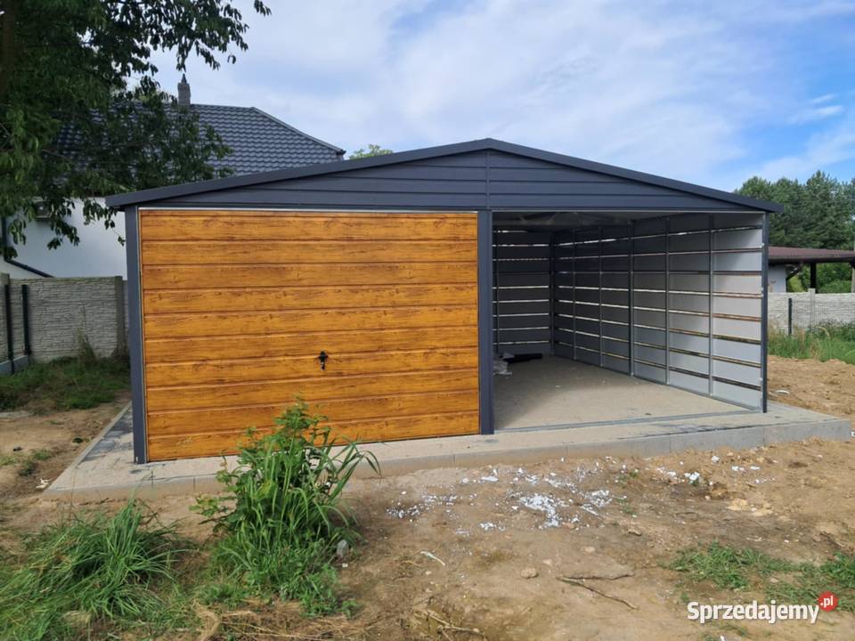Garaż blaszany wiata WZMOCNIONY PROFILAMI mazowieckie Mińsk Mazowiecki