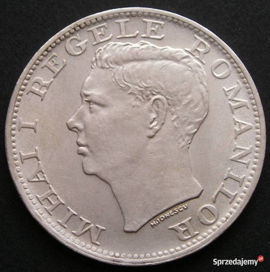 Rumunia 500 lei 1944 SREBRO król Michał łódzkie Łódź