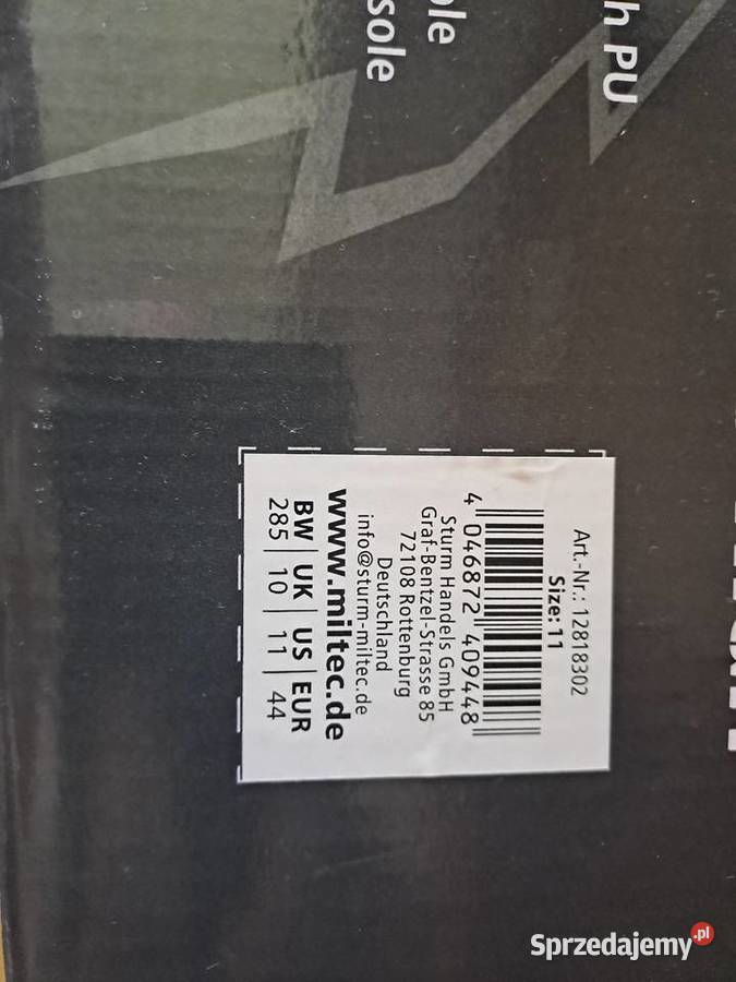 Buty Miltec Chimera High Black 44 NIEUŻYWANE Wschowa sprzedam