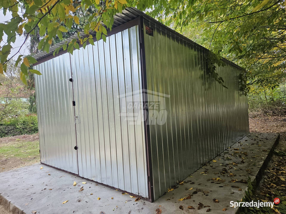 Garaż blaszany 3x4m Brama ocynk Dach spad w tył