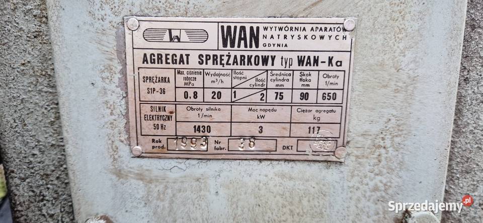 Kompresor Wan sprężarka S1P36 Wejherowo