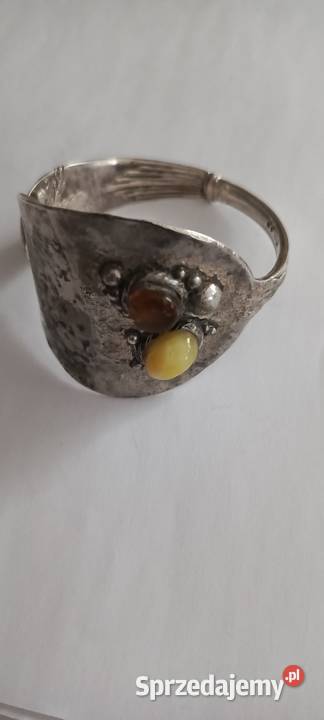 Bransoletka Bursztyn Vintage Srebro Unikat Białystok