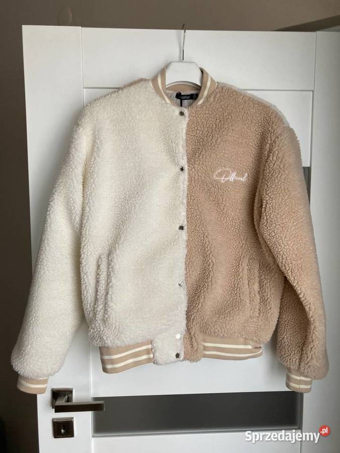Nowa świetna kurtka sherpa bomber miś Boohoo Nisko