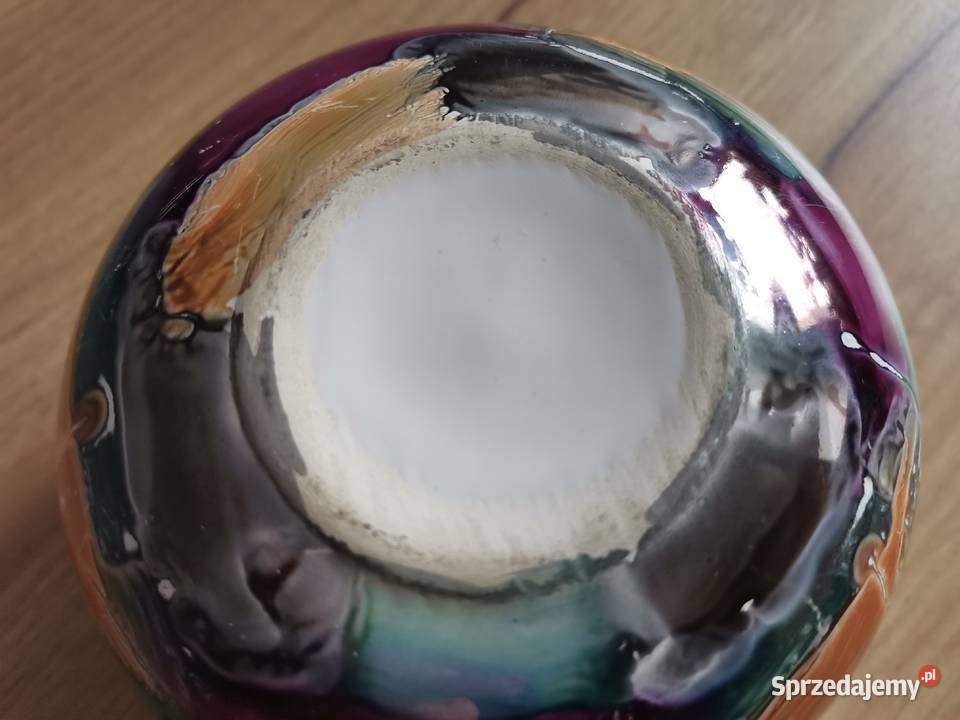 Stara bomboniera cukiernica kolorowa porcelana śląskie Siemianowice Śląskie