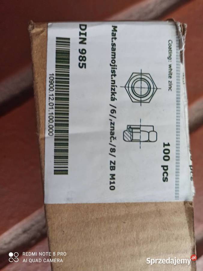 M10 nakrętka samohamowna 100sztuk śląskie