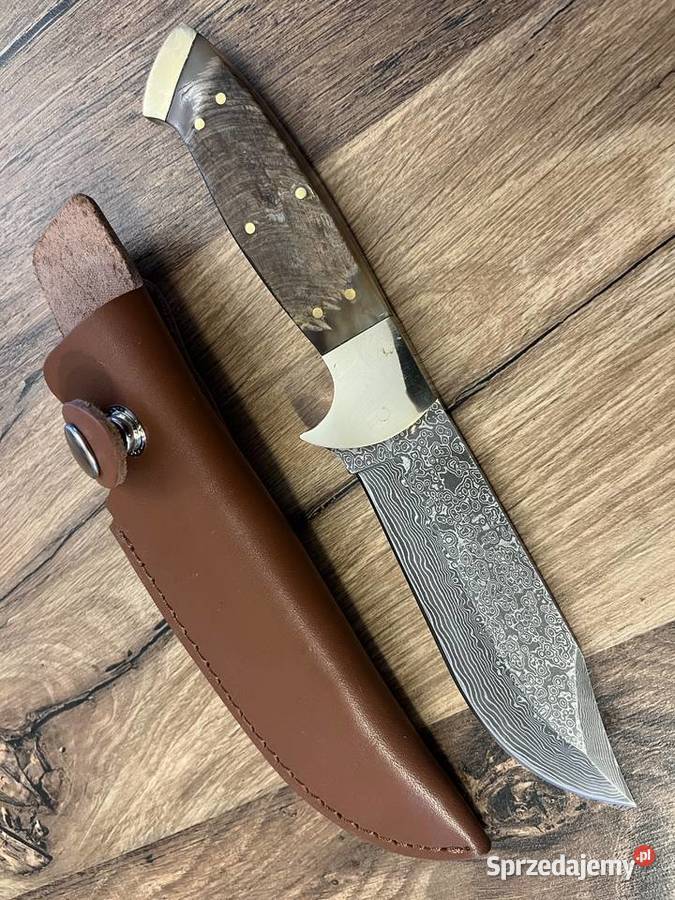 Nóż damascen outdoor handmade NOWY warmińsko-mazurskie Mrągowo sprzedam