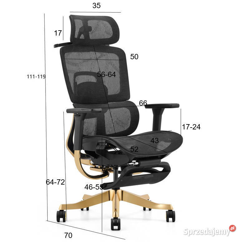 Fotel ergonomiczny ANGEL biurowy obrotowy